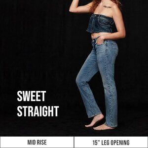 Lucky Brand Jeans Sweet Straight Midrise Women’s Sz 4 (27) Tanzanite